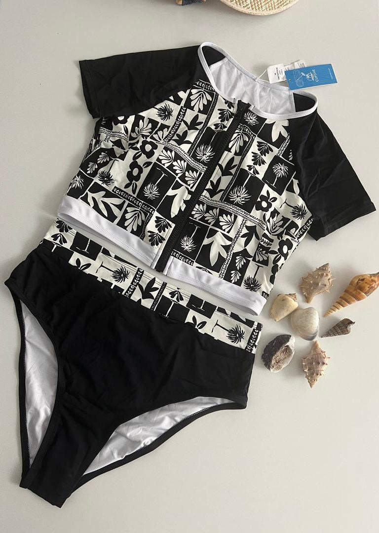 مایو دوتیکه آستین دار برند Cupshe سایز M