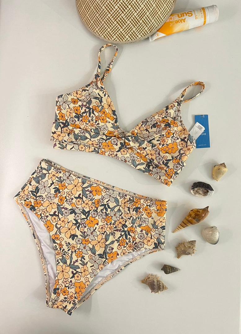 مایو دوتیکه گلدار برند Cupshe سایز L